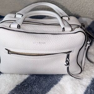 Coach White Leather Satchel